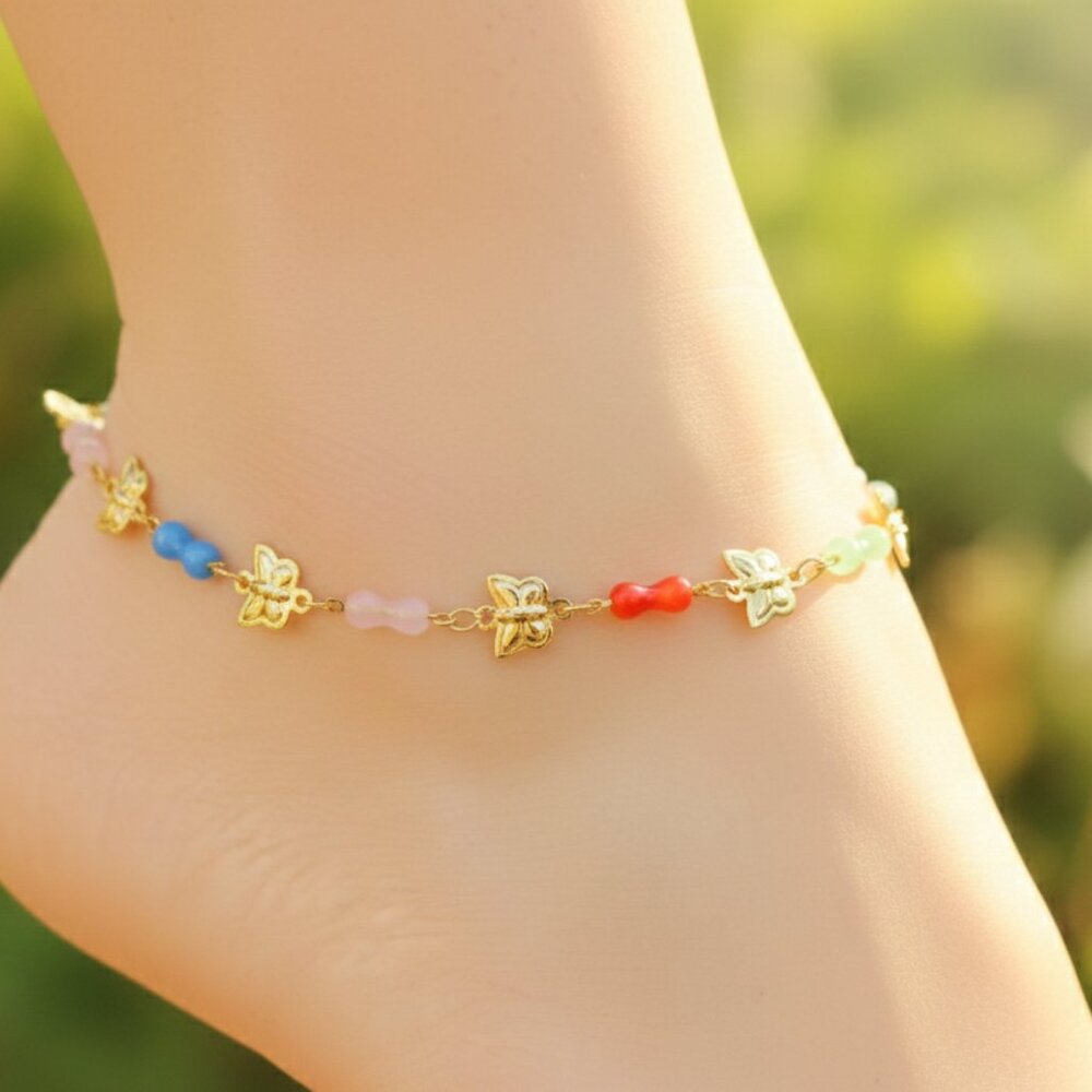 "Elegant Handmade Anklet – Delicate Jewelry for Women, MAR091616